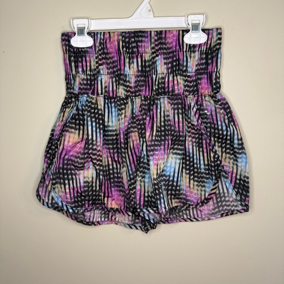 FP MOVEMENT The Way Home Printed Shell Running Shorts Black Multicolor S - Picture 3 of 9